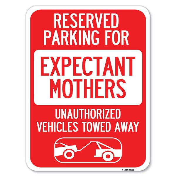 Reserved Parking for Expectant Mothers Unauthorized Vehicles Towed Away, A-1824-23105